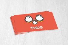3 schattige pinguïns